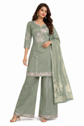 Elegant Sage Green Sharara